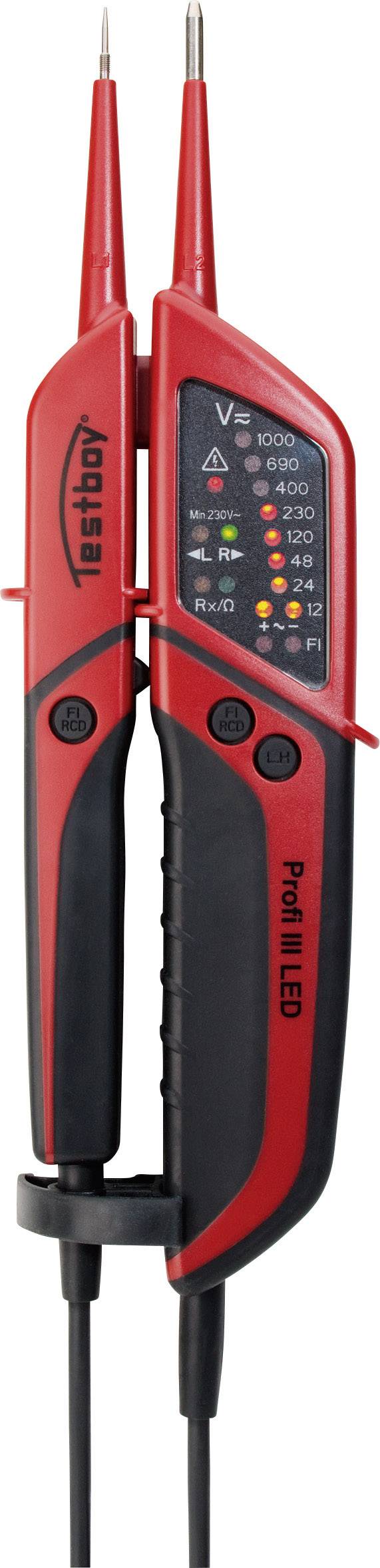 Spannungs-/Durchgangsprüfer Profi III LED 6-1000 V AC/6-1400 V DC