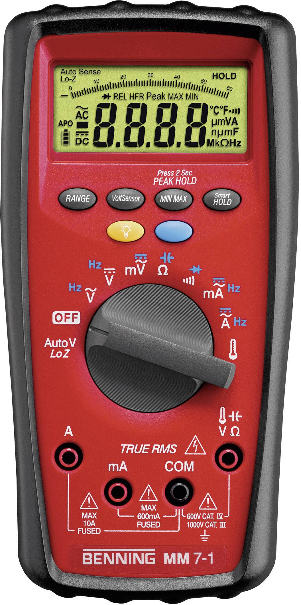 Benning MM 7-1 Hand-Multimeter digital CAT III 1000 V, CAT IV 600 V Anzeige (Counts): 6000