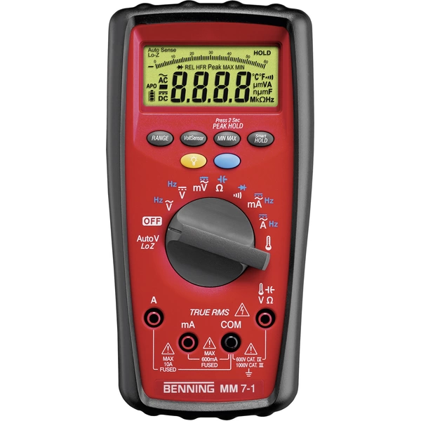 Benning MM 7-1 Hand-Multimeter digital CAT III 1000 V, CAT IV 600 V Anzeige (Counts): 6000 Benning MM 7-1 Hand-Multimeter digital CAT III 1000 V, CAT IV 600 V Anzeige (Counts): 6000