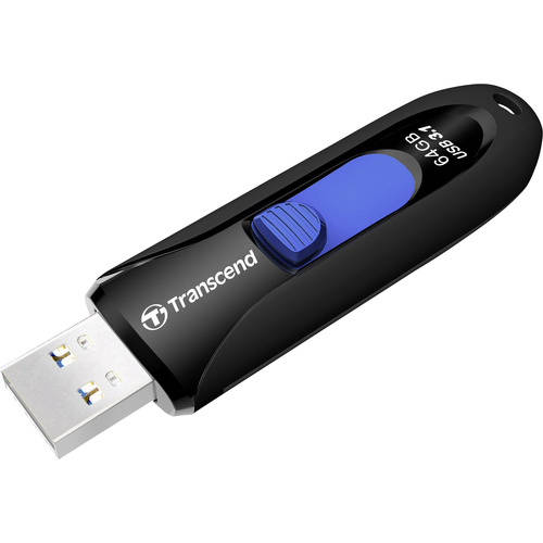 Transcend JetFlash® 790 USB-Stick 64 GB Schwarz, Blau TS64GJF790K USB 3.1 Gen 1