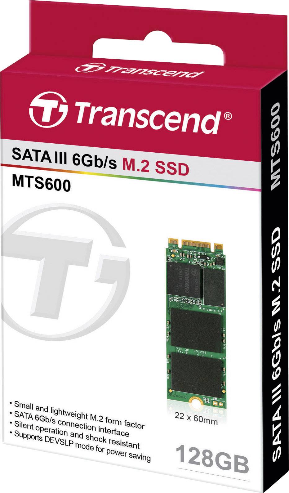 Transcend 600 128GB Interne M.2 SATA SSD 2260 M.2 SATA 6 Gb/s Industrial TS128GMTS600