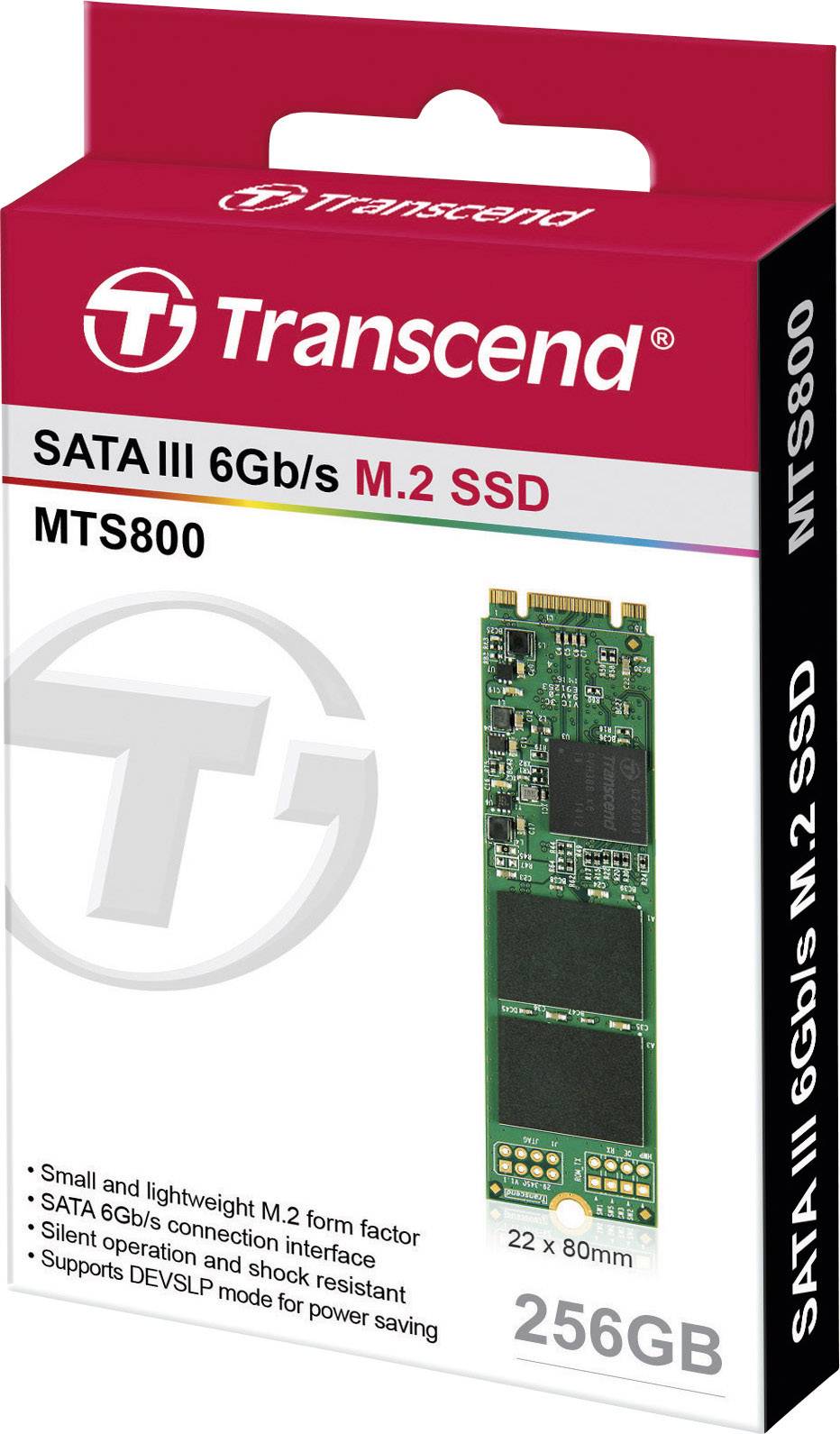 Transcend MTS800 256 GB Interne M.2 SATA SSD 2280 M2 Retail TS256GMTS800