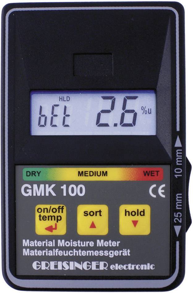 Greisinger GMK 100 Materialfeuchtemessgerät Messbereich Baufeuchtigkeit (Bereich) 0 bis 8 % vol Mes