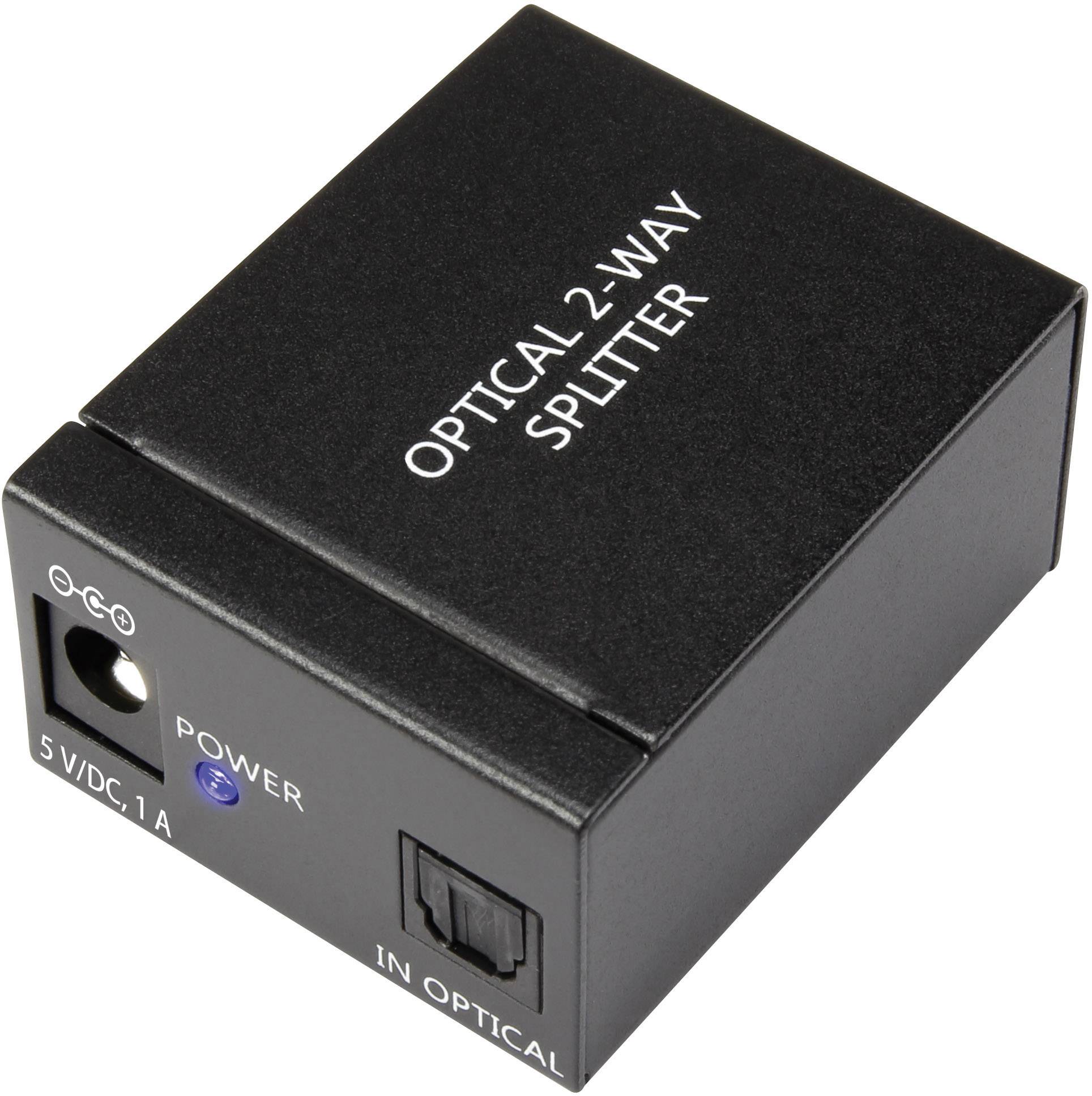 SpeaKa Professional 2 Port Toslink-Splitter Schwarz