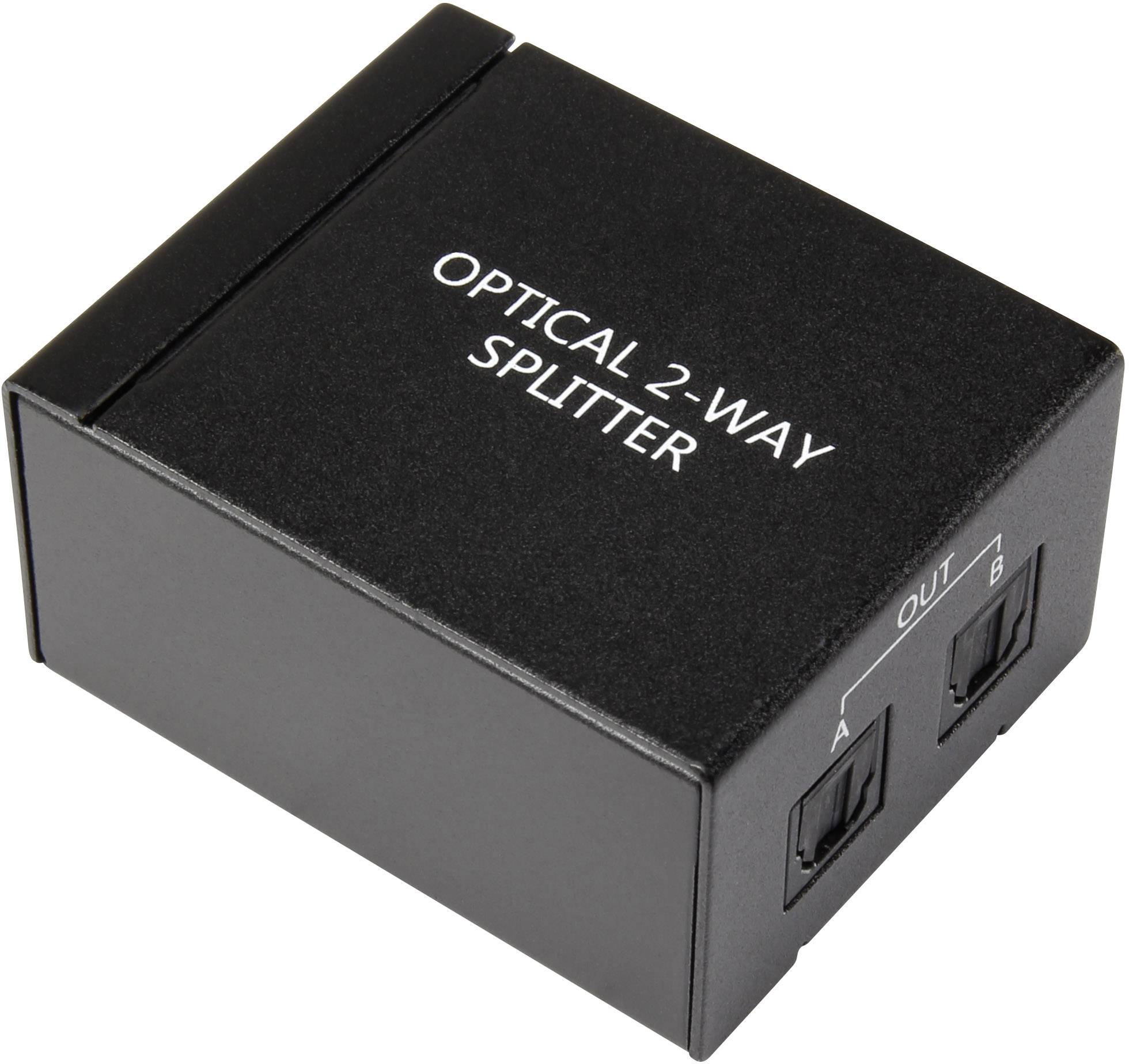 SpeaKa Professional 2 Port Toslink-Splitter Schwarz