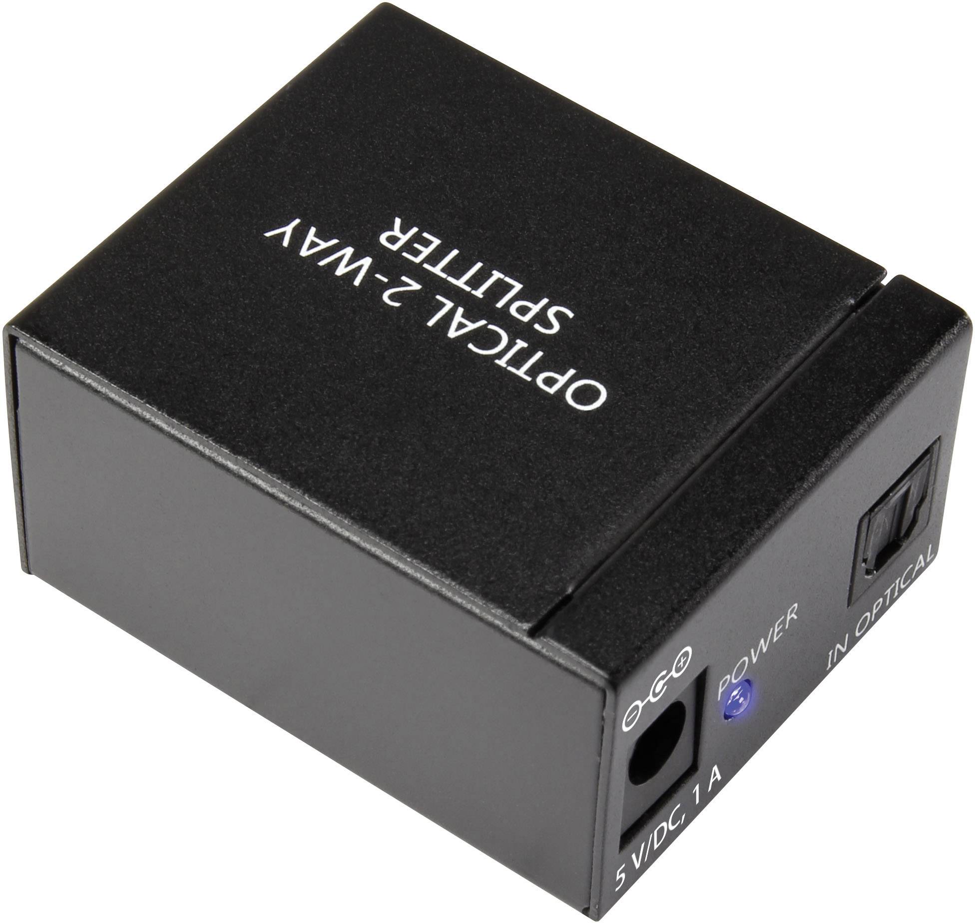 SpeaKa Professional 2 Port Toslink-Splitter Schwarz