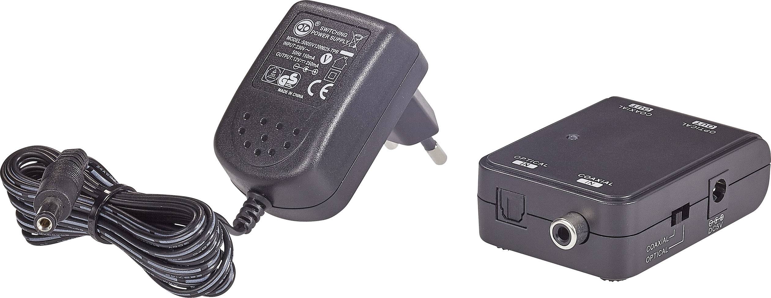 AV Konverter [Toslink, Cinch-Digital - Toslink, Cinch-Digital] bidirektional SpeaKa Professional SP-ADDK-BDI