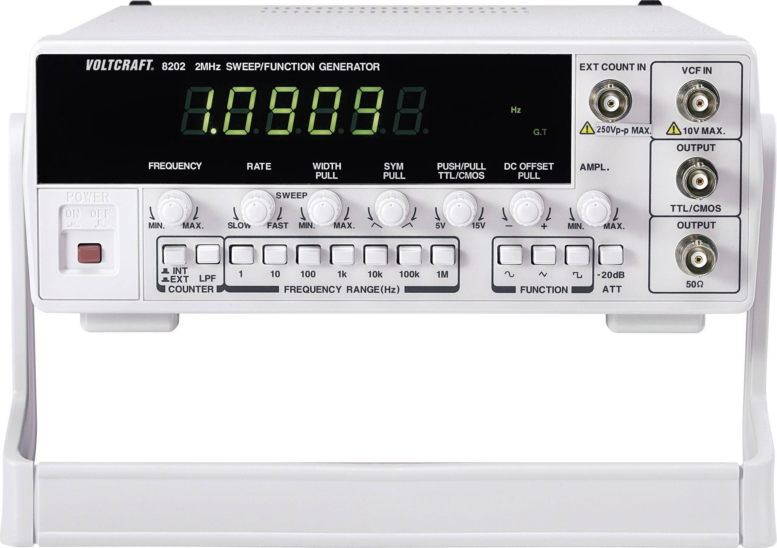 VOLTCRAFT 8202 Funktionsgenerator netzbetrieben 2MHz (max) 1-Kanal