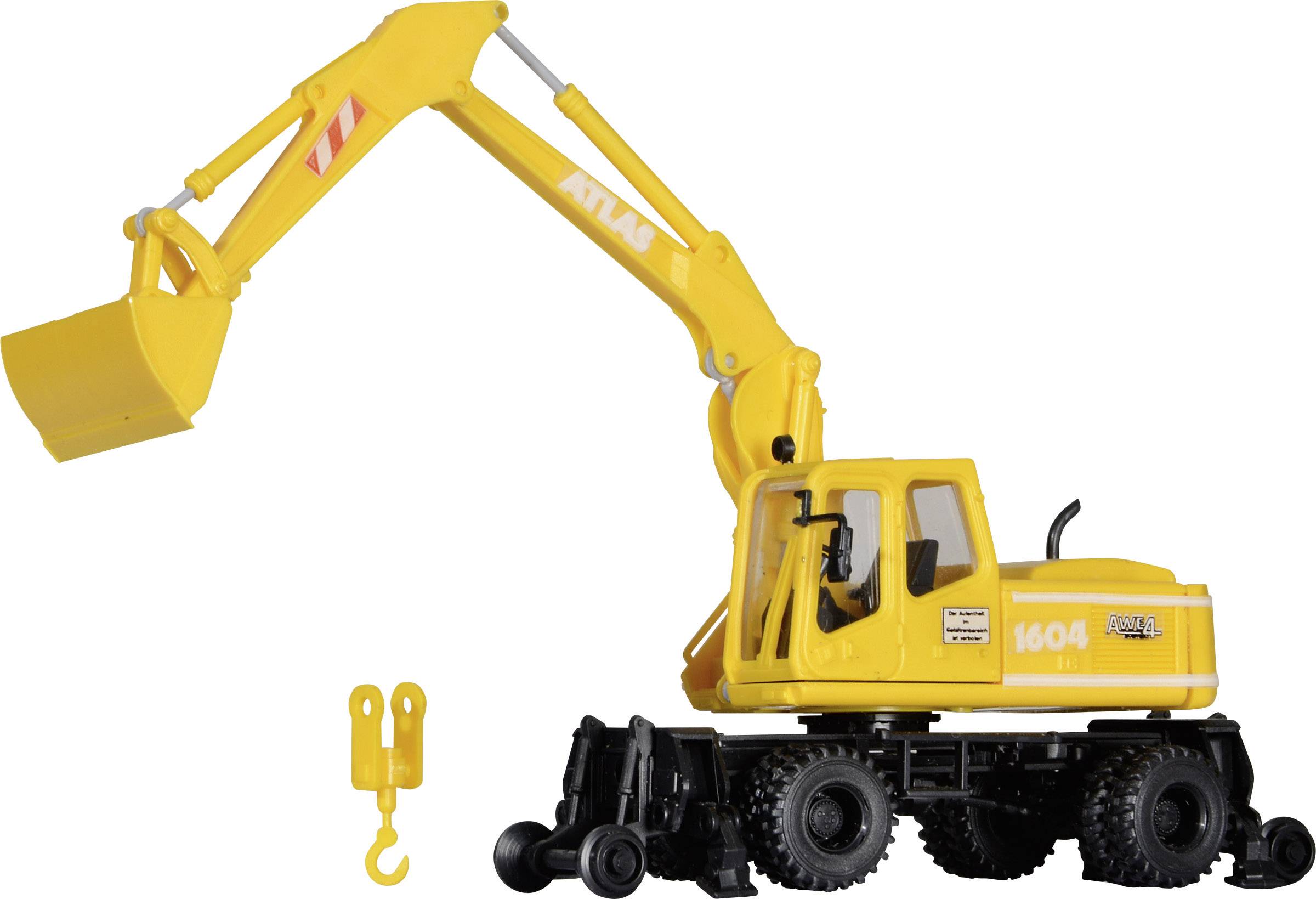 Kibri 16312 H0 Baufahrzeug Modell Atlas Zweiwege Bagger Gleisbau