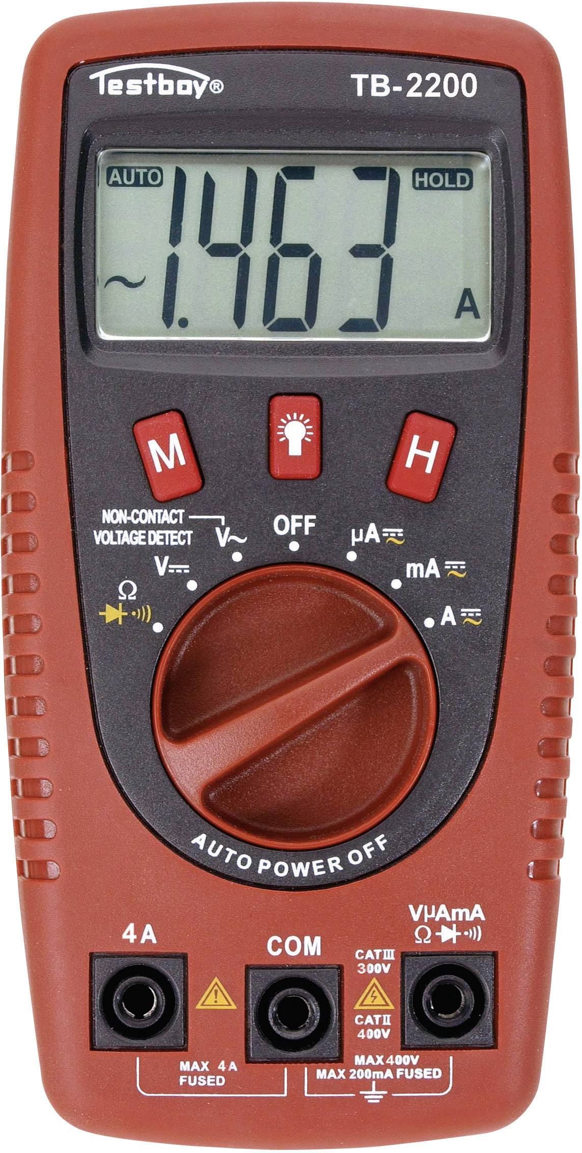 Testboy TB-2200 Hand-Multimeter digital CAT II 400 V, CAT III 300 V Anzeige (Counts): 2000