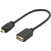 Ednet USB-Kabel USB 2.0 USB-Micro-B Stecker, USB-A Buchse 20.00cm Schwarz vergoldete Steckkontakte