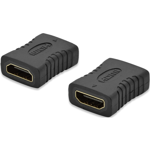 Ednet 84490 HDMI Adapter [1x HDMI-Buchse - 1x HDMI-Buchse] Schwarz vergoldete Steckkontakte, Ultra HD (4k) HDMI, Audio Return