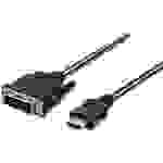 Ednet HDMI / DVI Adapterkabel HDMI-A Stecker, DVI-D 24+1pol. Stecker 5.00m Schwarz 84487 vergoldete Steckkontakte HDMI-Kabel