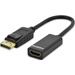 Ednet DisplayPort / HDMI Anschlusskabel 15.00 cm 84504 vergoldete Steckkontakte Schwarz [1x Display