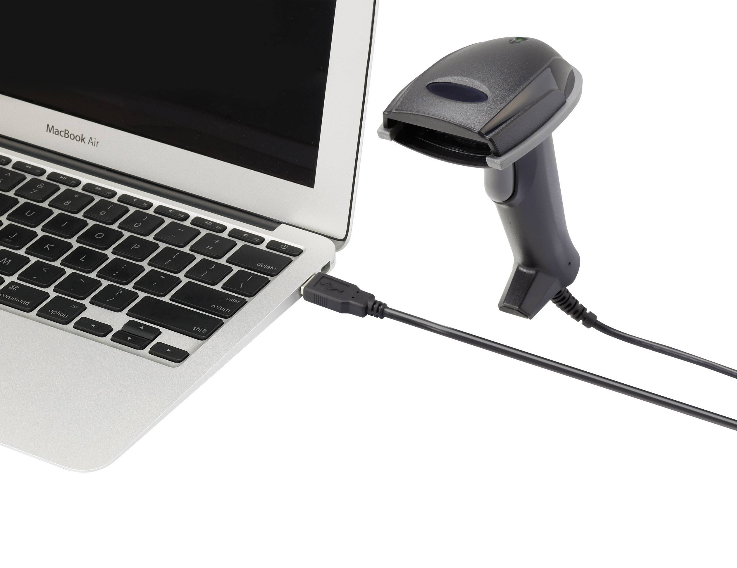 Renkforce CR6307A USB-Kit Barcode-Scanner Kabelgebunden 1D CCD Schwarz Hand-Scanner USB