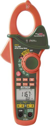 Extech EX623 Stromzange, Hand-Multimeter digital IR-Thermometer CAT III 600V Anzeige (Counts): 40000