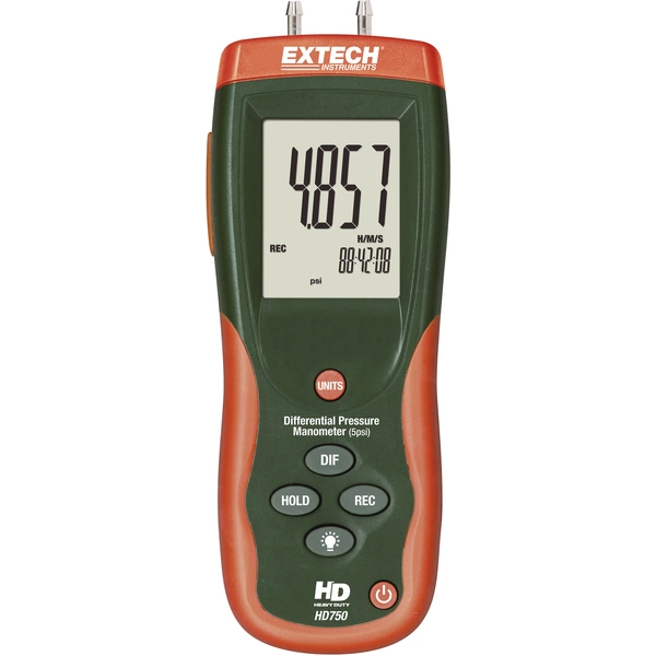 Extech HD750 Druck-Messgerät Luftdruck 0 - 0.3447 bar Extech HD750 Druck-Messgerät Luftdruck 0 - 0.3447 bar