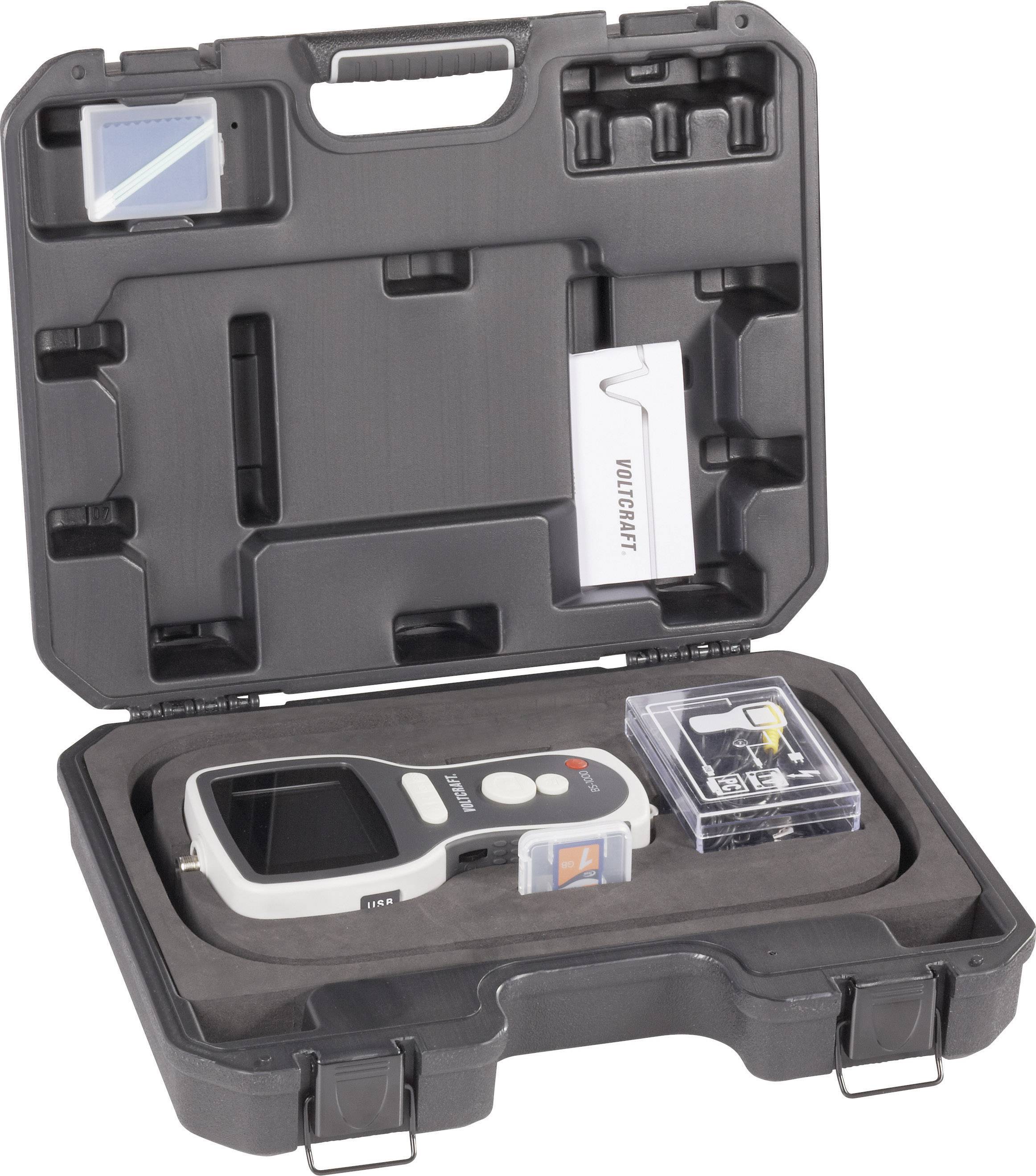 Koffer mit digitalem Detektor zur Ortung von Metall und Stromleitungen. Enthält Detektor, Zubehörteile und Anleitung.