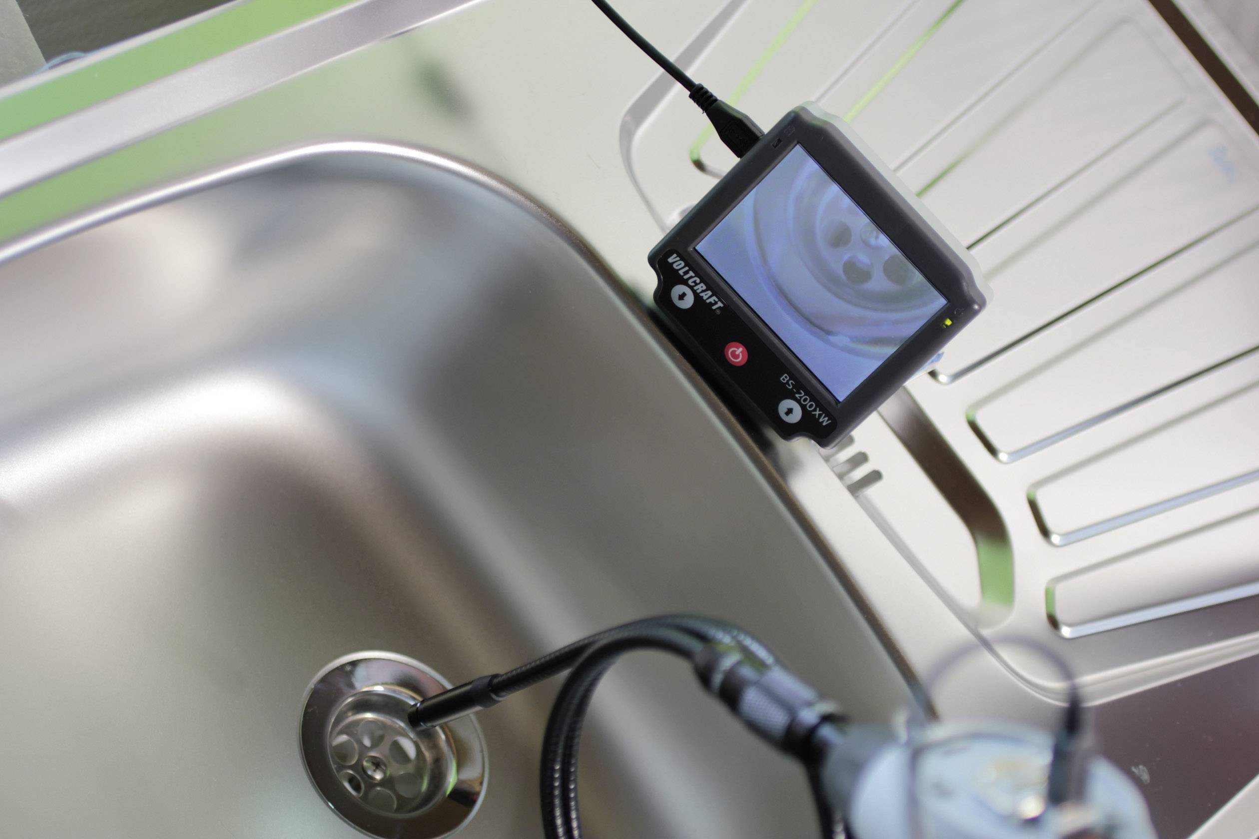 VOLTCRAFT BS-200XW Endoskop Sonden-Ø: 8mm Sonden-Länge: 88cm