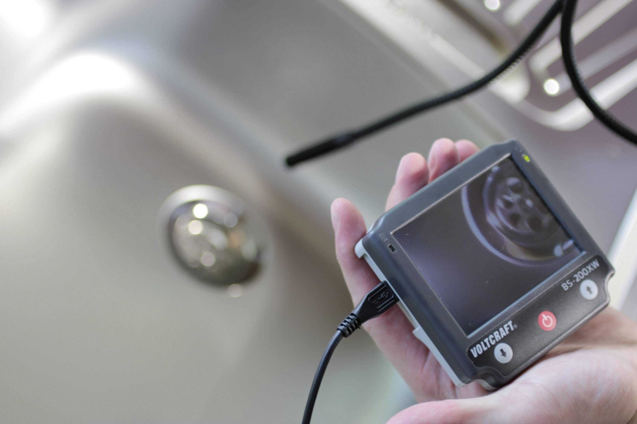 VOLTCRAFT BS-200XW Endoskop Sonden-Ø: 8mm Sonden-Länge: 88cm