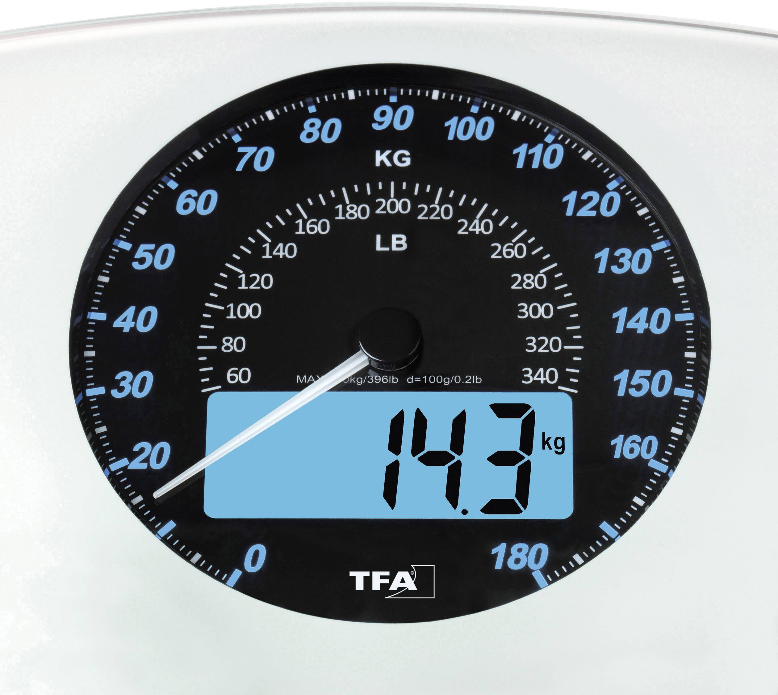 TFA Dostmann SWING Personenwaage digital Wägebereich (max.)=180kg Weiß