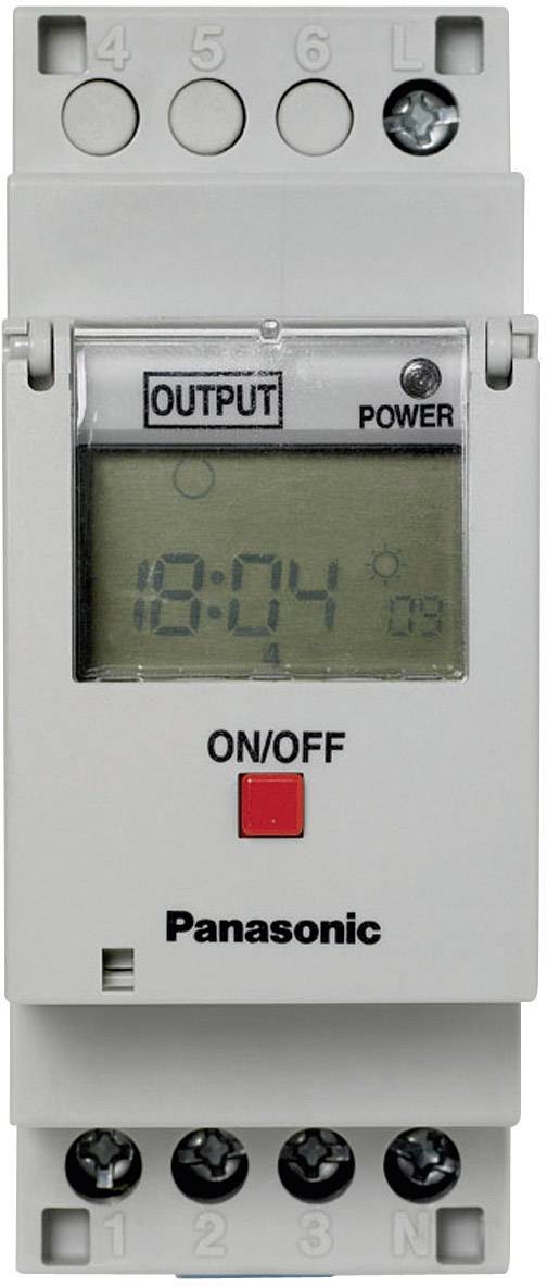 Panasonic Zeitschaltuhr für Hutschiene Betriebsspannung: 230 V/AC TB6210187 1 Wechsler 16A 250 V/AC Wochenprogramm