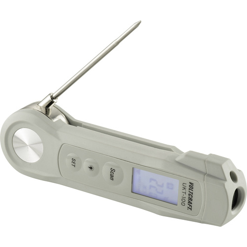 VOLTCRAFT UKT-100 Probe thermometer Temperature reading range -40 up to 280 °C LED torch, Non-contact IR reading, IP65
