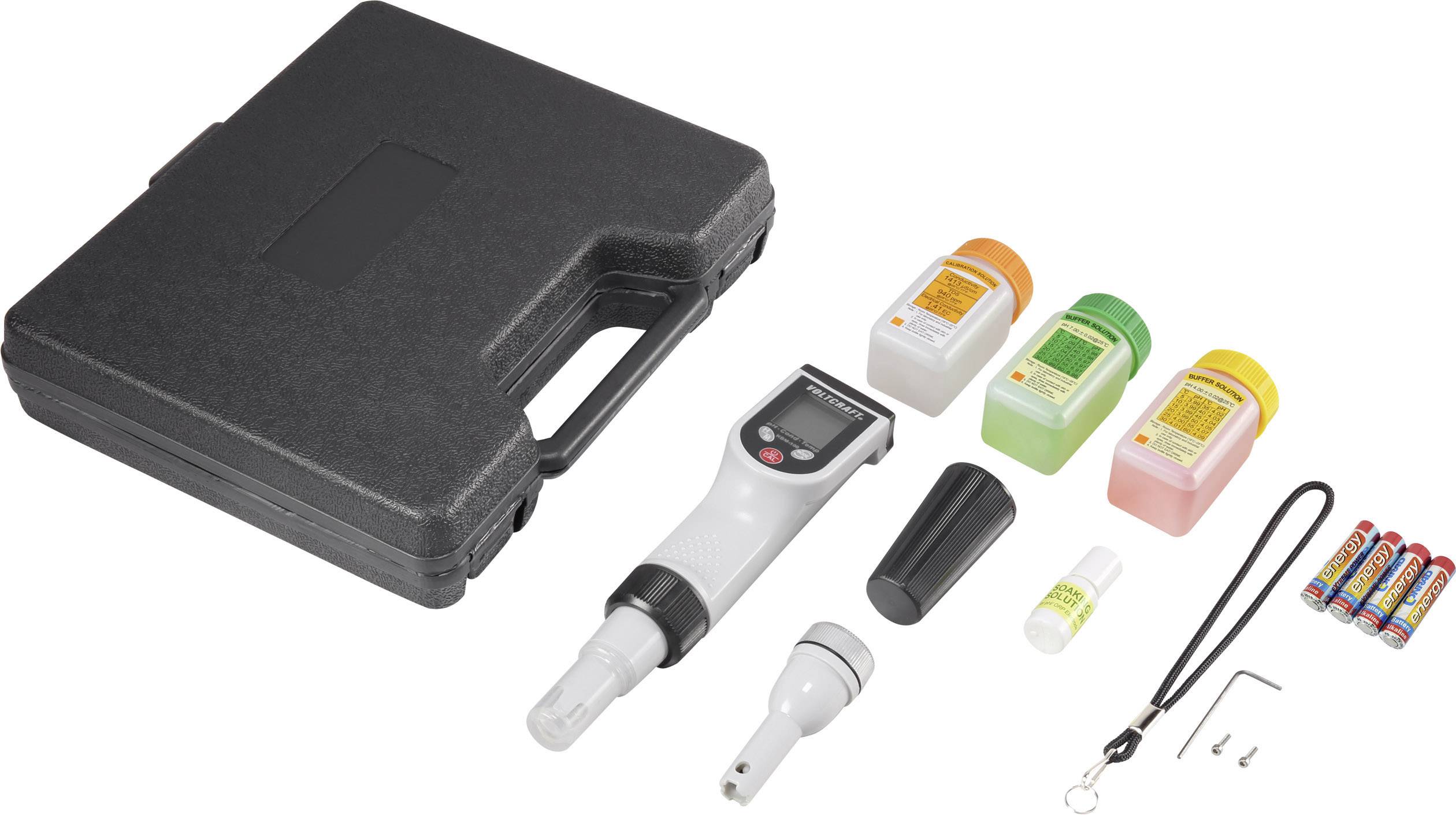 VOLTCRAFT KBM-100 Kombi-Messgerät pH-Wert, Redox (ORP), Temperatur, Leitfähigkeit, Gelöste Teilchen (TDS), Salinität
