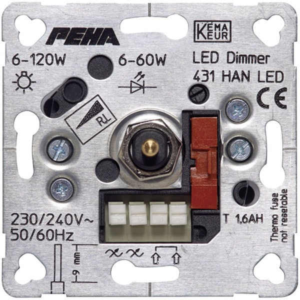 PEHA by Honeywell 1 Stück Einsatz Dimmer PEHA Aluminium D 435 HAN o.A