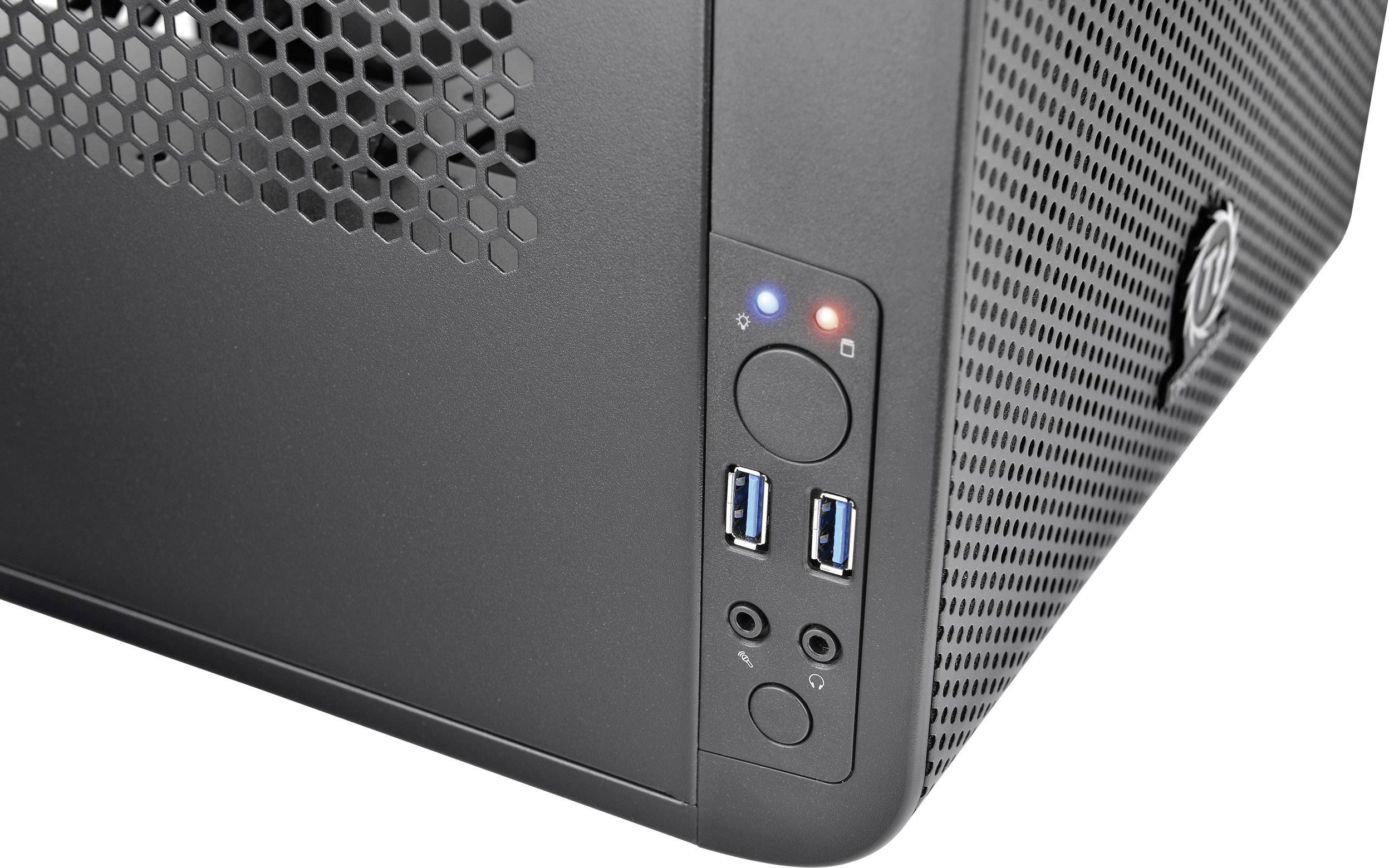 Thermaltake Core V1 Desktop Gaming-Gehäuse, PC-Gehäuse Schwarz (matt)