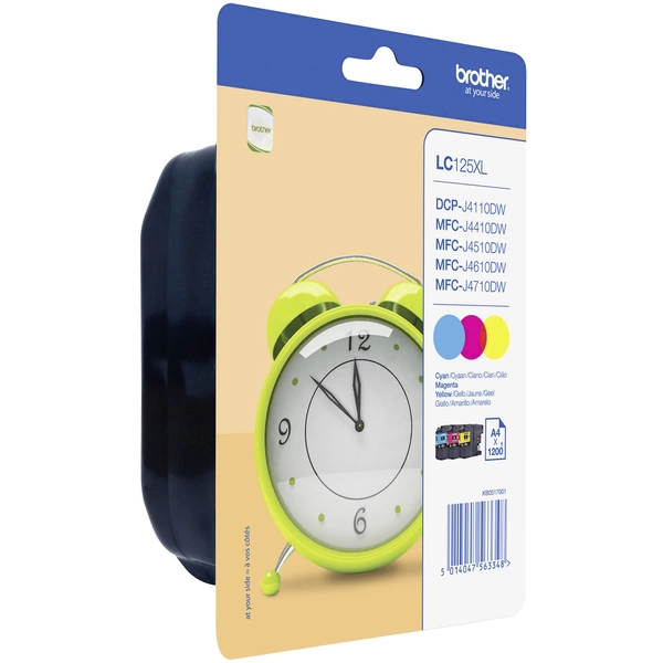 Brother Druckerpatrone LC-125XL Original Kombi-Pack Cyan, Magenta, Gelb LC125XLRBWBPDR Brother Druckerpatrone LC-125XL Original Kombi-Pack Cyan, Magenta, Gelb LC125XLRBWBPDR