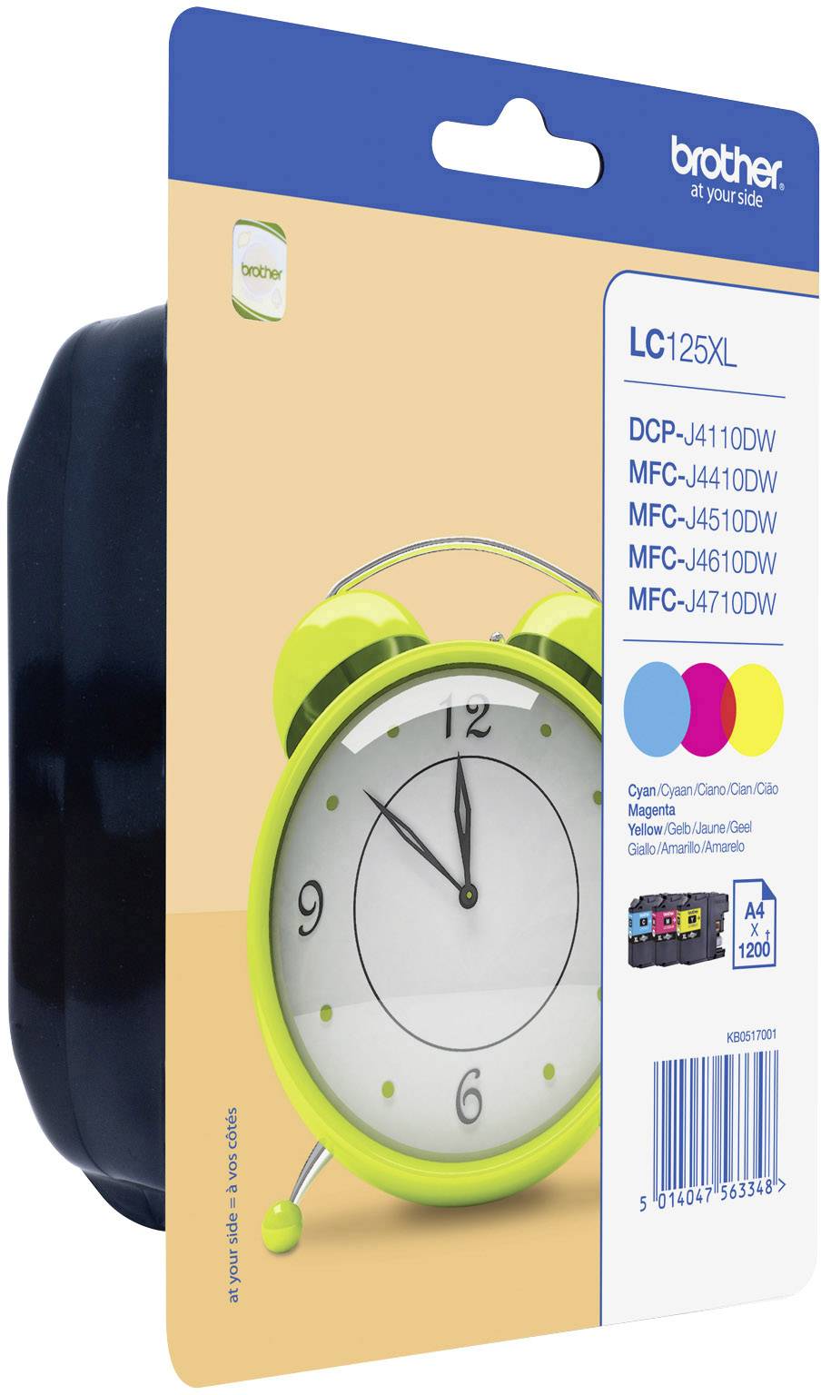 Brother LC125XL Rainbow Pack - 3er-Pack - Sehr hohe Ergiebigkeit