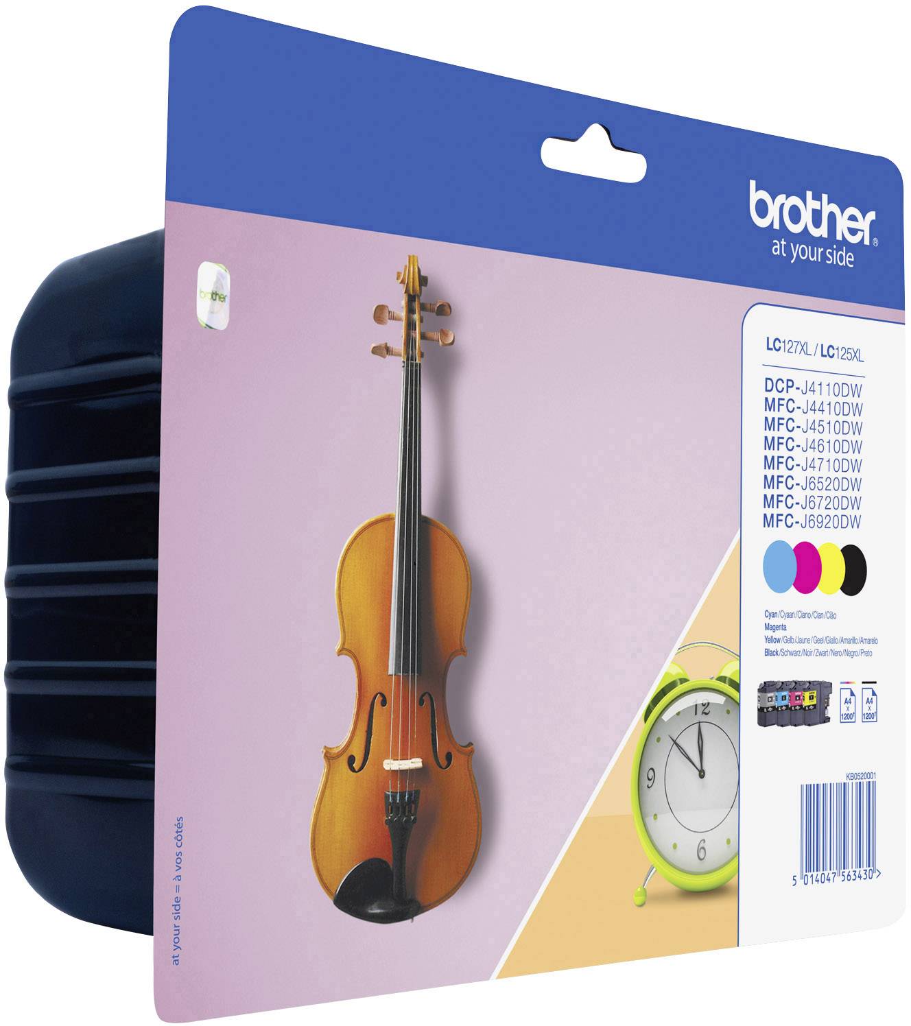 Brother Druckerpatrone LC-127XL, LC-125XL Original Kombi-Pack Schwarz, Cyan, Magenta, Gelb LC127XLVALBPDR
