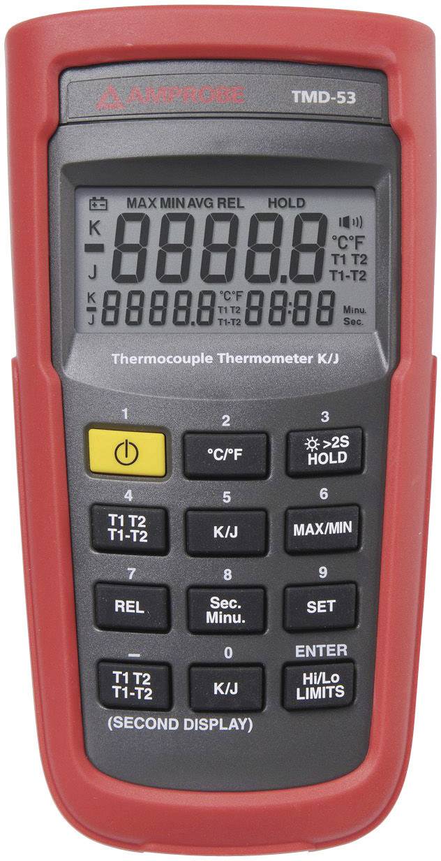 Beha Amprobe TMD-53 Temperatur-Messgerät -50 - +1350°C Fühler-Typ K, J