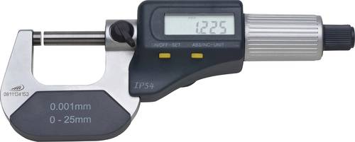 Helios Preisser 0912501 Bügelmessschraube mit digitaler Anzeige 0 - 25mm Ablesung: 0.001mm DIN 863-1