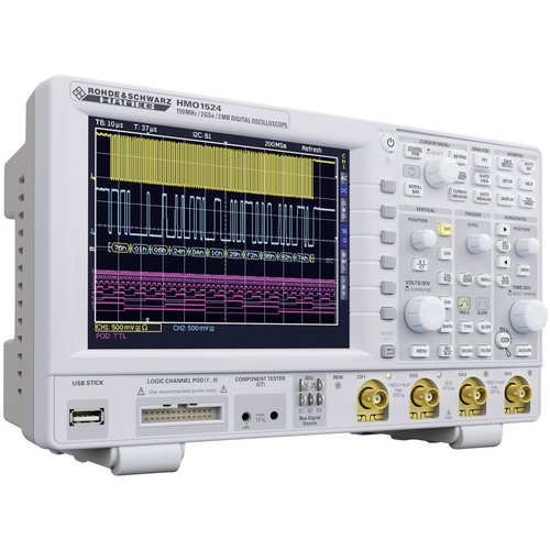 Digital-Oszilloskop Rohde & Schwarz HMO1524 150 MHz 12-Kanal 1 GSa/s 1 Mpts 8 Bit Digital-Speicher (DSO), Mixed-Signal (MSO), Spectrum-Analyser