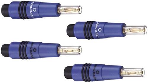 Oehlbach 3006 Lautsprecher-Steckverbinder Stecker, gerade Blau 4St.