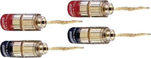 Oehlbach 3022 Lautsprecher-Steckverbinder Stecker, gerade Rot, Schwarz 4 St.