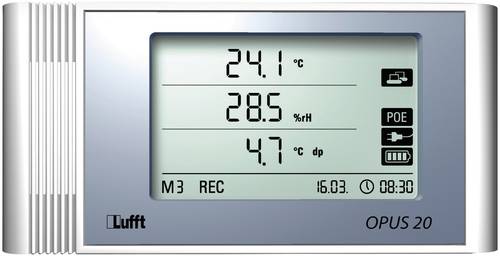 Lufft Multi-Datenlogger Opus20 THI Messgröße Temperatur, Luftfeuchtigkeit -20 bis 50°C 10 bis 95%