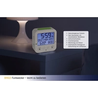 TFA Dostmann 60.2528.01 Funk Wecker Schwarz Alarmzeiten 2 TFA Dostmann 60.2528.01 Funk Wecker Schwarz Alarmzeiten 2