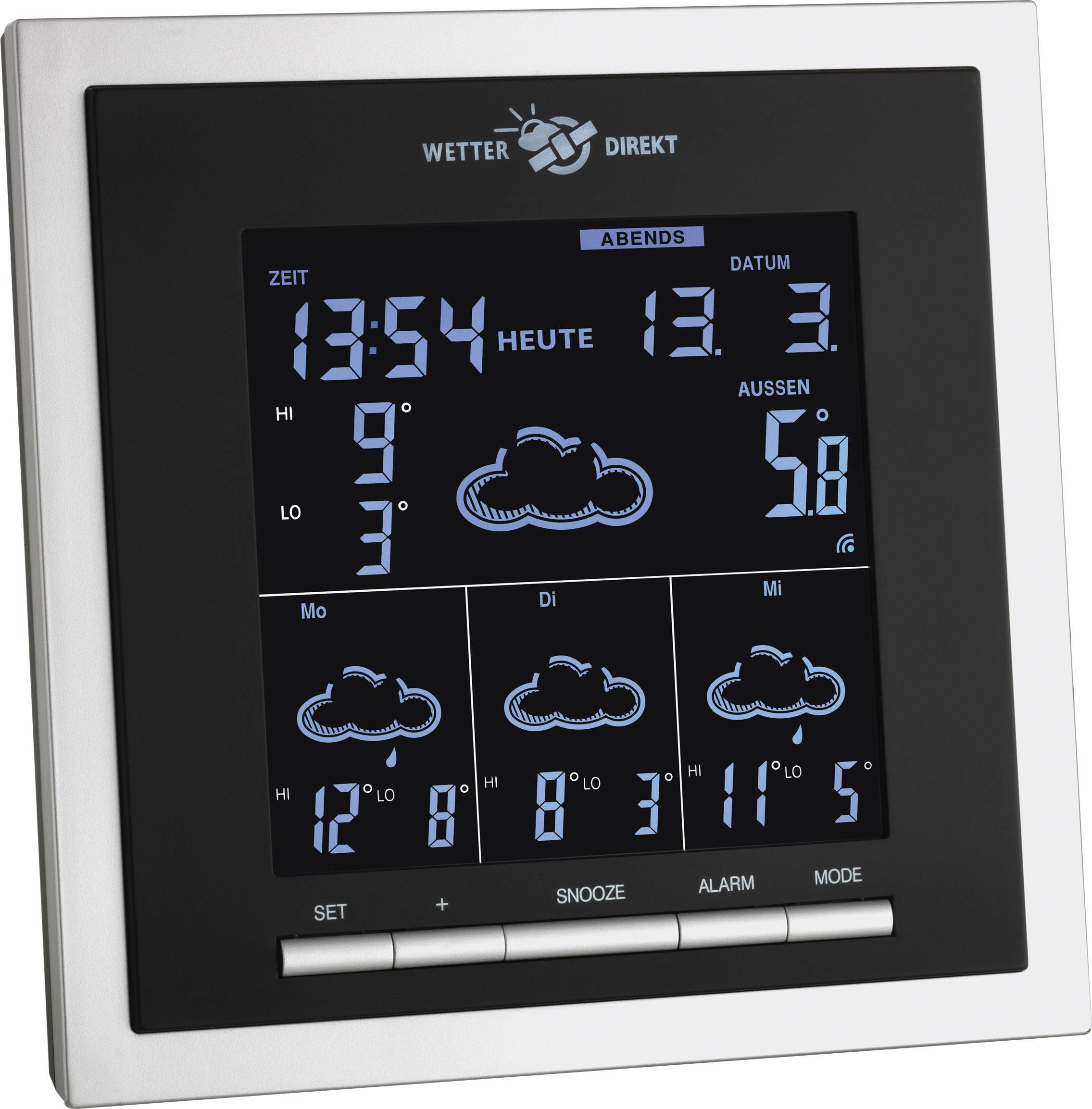 TFA Dostmann Helios 35.5053 Satelliten Wetterstation Vorhersage für 4 Tage
