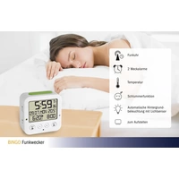 TFA Dostmann 60.2528.02 Funk Wecker Weiß, Grün Alarmzeiten 2 TFA Dostmann 60.2528.02 Funk Wecker Weiß, Grün Alarmzeiten 2