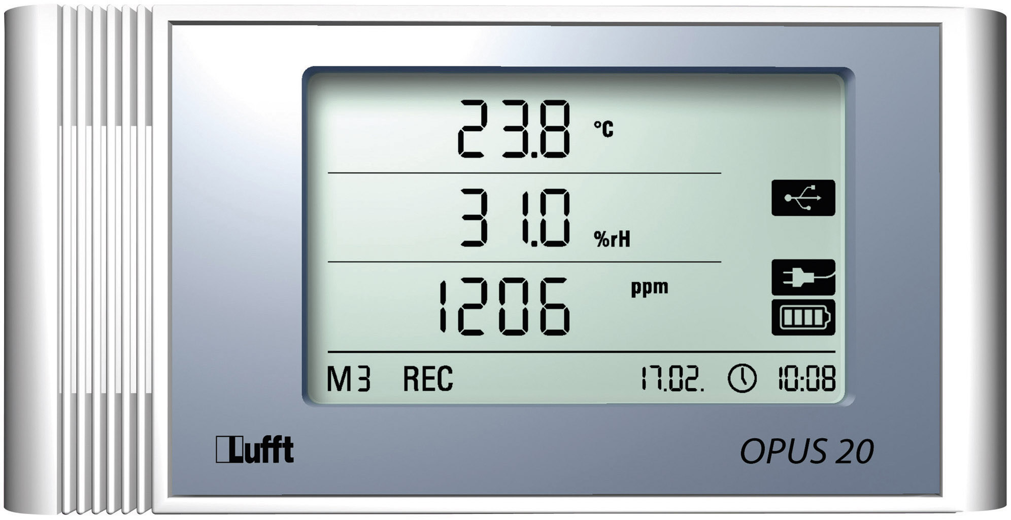 Lufft Multi-Datenlogger Opus20 TCO Messgröße Temperatur, Luftfeuchtigkeit, CO2 -20 bis 50°C 10 bi