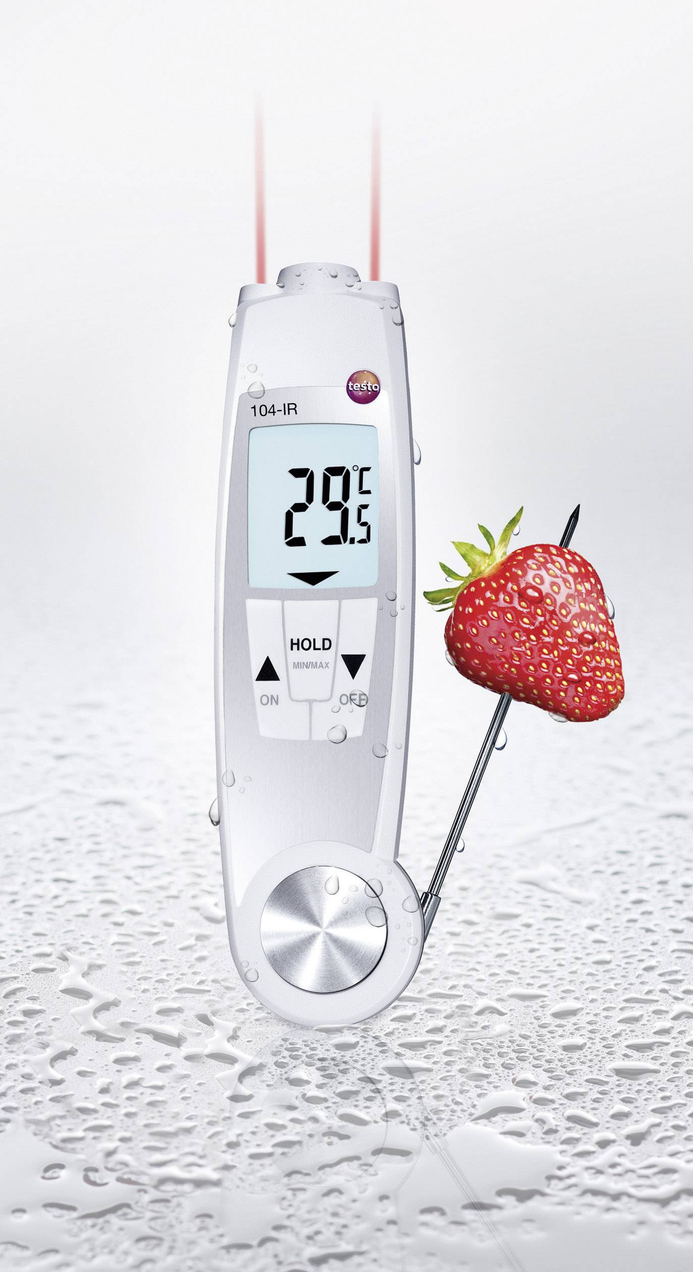 Testo 104-IR Einstichthermometer (HACCP) Messbereich Temperatur -50 bis 250°C Fühler-Typ NTC HACCP-konform, Berührungslose