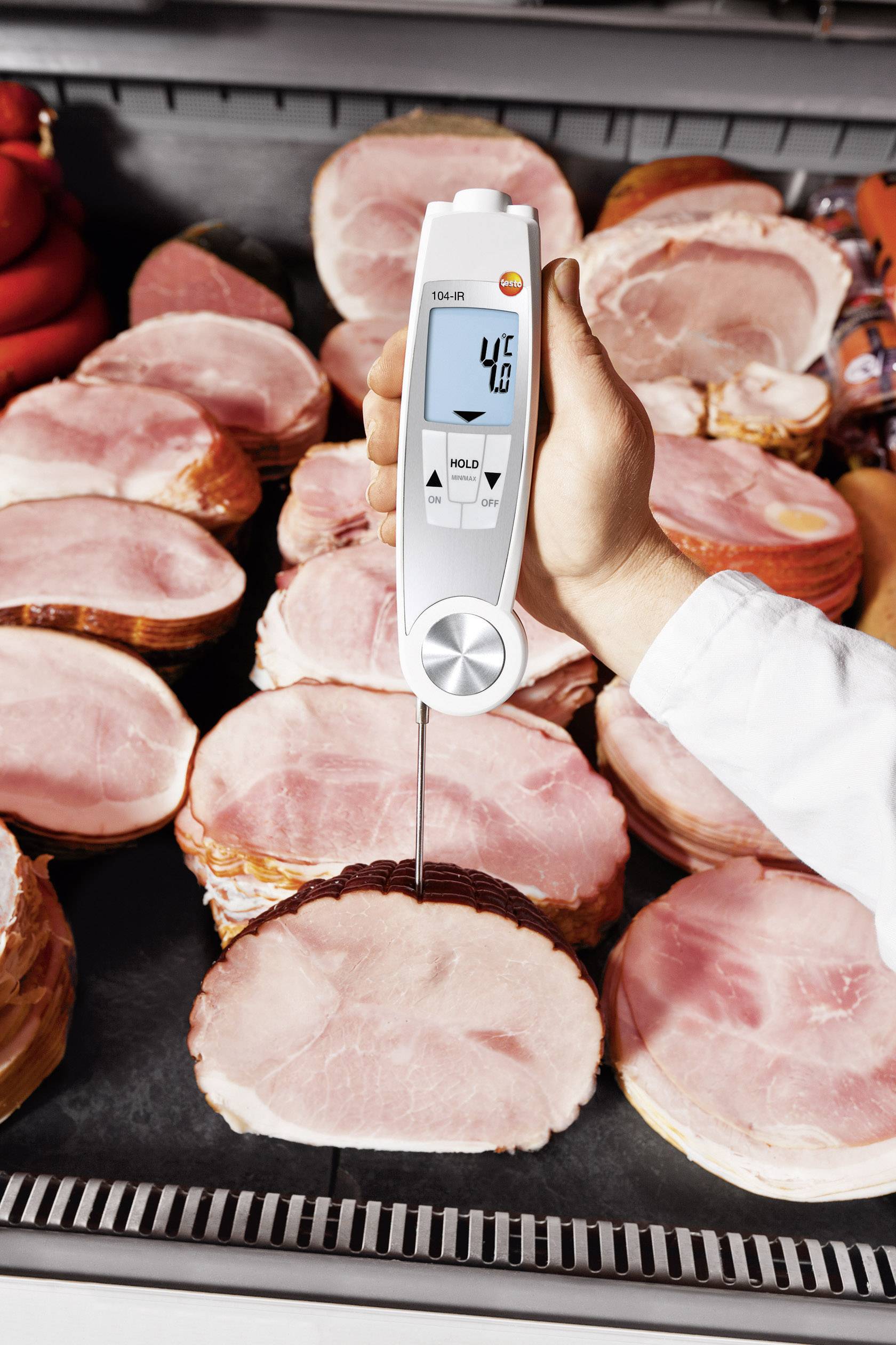 Testo 104-IR Einstichthermometer (HACCP) Messbereich Temperatur -50 bis 250°C Fühler-Typ NTC HACCP-konform, Berührungslose