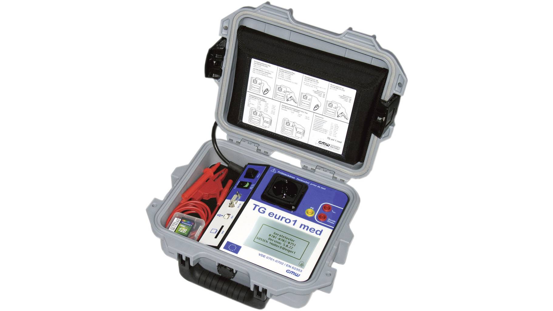 GMW TG Euro 1 Med Ger tetester DIN EN 62638 VDE 0701 0702 EN 62353 VDE gmw-tg-euro-1-med-ger-tetester-din-en-62638-vde-0701-0702-en-62353-vde