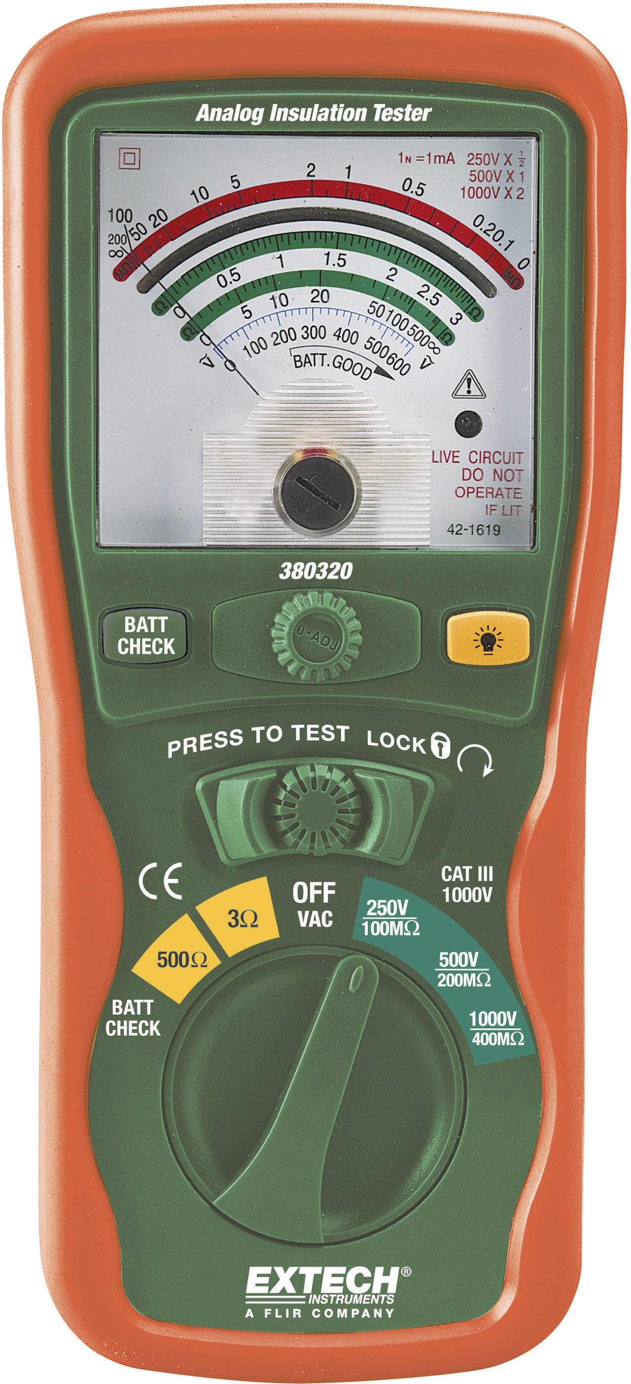 Extech 380320 Isolationsmessgerät 250 V, 500 V, 1000 V 400 MΩ