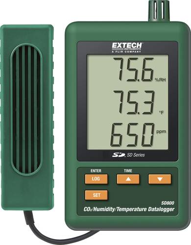 Extech Multi-Datenlogger SD800 Messgröße Temperatur, CO2, Luftfeuchtigkeit 0 bis 50°C 10 bis 90%