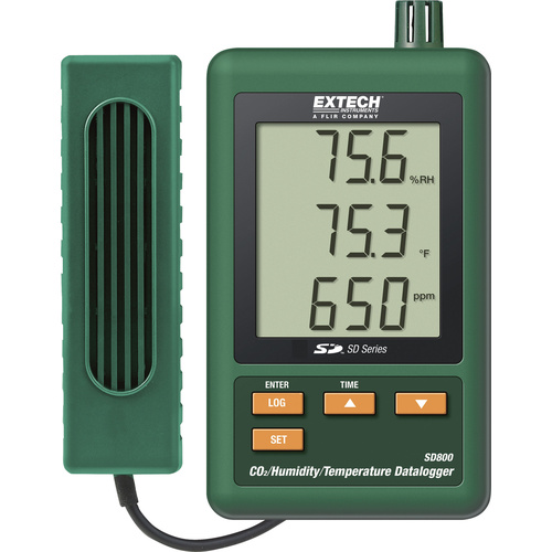 Extech Multi-Datenlogger SD800 Messgröße Temperatur, CO2, Luftfeuchtigkeit 0 bis 50°C 10 bis 90% rF