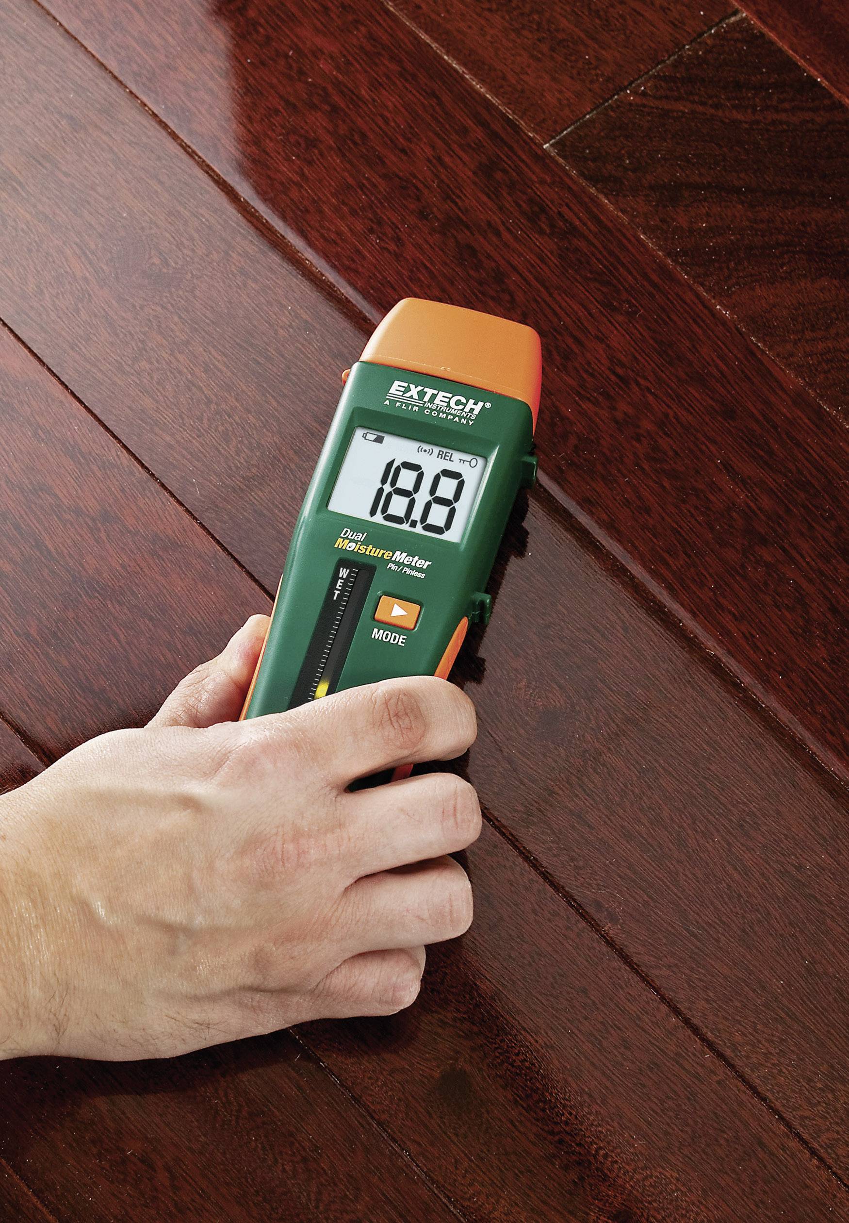 Extech MO260 Materialfeuchtemessgerät Messbereich Baufeuchtigkeit (Bereich) 0 bis 99.9% vol Messbereich Holzfeuchtigkeit